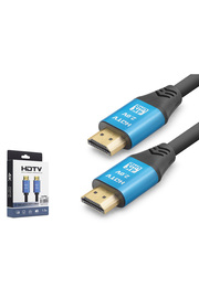Evimdeyokyok Hdmi 2.0 Kablo 4K Uhd 19+1 Od 8.0 Mm 1.5 M - Siyah Mavi Nd4050