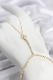 Evimdeyokyok Gold Renk Pirinç Zirkon Taşlı Damla Model Şahmeran Tj-Sn767