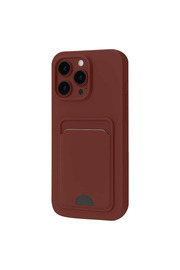 Evi̇mdeyokyok Apple İphone 16 Pro Kılıf Kelvi̇n Kartvi̇zi̇tli̇ Si̇li̇kon - Bordo