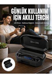 Ethab Giyim Kulak İçi Bluetooth Kulaklık Rgb Işıklı Çift Mikrofonlu İos/Android Uyumlu Bt - Glst4489-700