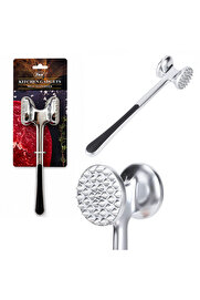 Go İthalat Çift Başlı - Komple Metal Paslanmaz Çelik Et Dövecek (5468)