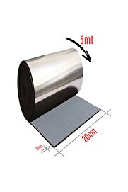 Evi̇mdeyokyok Araç Oto Ses Isı Yalıtım Bandı 3Mm X 20Cm X 5 Metre Alümi̇nyum Folyolu Kauçuk İzolasyon Bantı