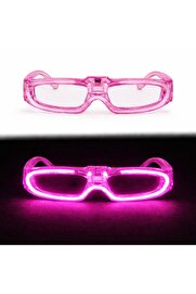 Evi̇mdeyokyok Pembe Led Işıklı Parti̇ Gözlüğü 3 Modlu – Glow &Amp Gece Eğlence Gözlüğü