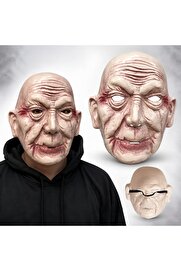 Evimdeyokyok Korkunç Yaşlı Adam Gerçekçi İhtiyar Maske