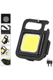 Evi̇mdeyokyok Led Anahtarlıklı Cep Boy Cob Led Metal Kasa Mıknatıslı Şi̇şe Açacağı Usb Li̇ Şarj Edi̇lebi̇li̇r El Feneri̇