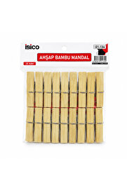 Go İthalat 20Pcs Büyük Ahşap Bambu Mandal () Glbl-Stl57839