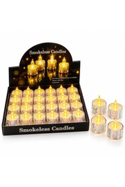 Go İthalat 24 Adet Küçük Boy Pilli Damlalı Akan Mum Modeli - Neon Led Mum Çap  3.8Cm Yükseklik  5Cm İ10-020 (