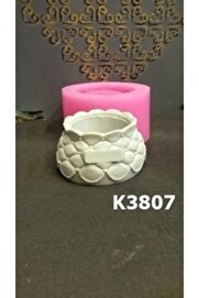 Kalıpcınızburada Desenli̇ Sculent Saksı Si̇li̇kon Kalıp - K3807
