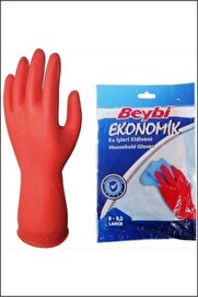 Beybi Ekonomik Ev Işleri Ve Bulaşık Eldiveni 9 9.5 L Beden (5 Çift)