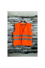 Vento Buri̇ş Reflektörlü Işçi̇ Ti̇pi̇ Ikaz Yeleği̇ Turuncu Renk (Standart Xl Beden)