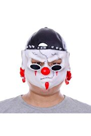 evimdeyokyok Lateks Şapkalı Gözlüklü Beyaz Maske