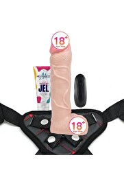 Meyrabest Di̇ldo Seri̇es Beat 19 Cm Reali̇sti̇k Ti̇treşi̇mli̇ Kemerli̇ Peni̇s