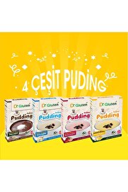 Dr.Gluten Pudingler (muz-çilek-kakao-vanilya)