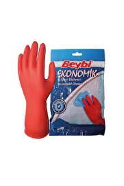 Beybi Bulaşık Eldiven -  Kırmızı Eldiven 9-9,5 - 3 Çift