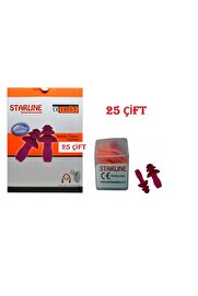 Starline 1453 T Tekstil Tipi Antialerjik Yıkanabilir Kulak Tıkacı X 25 Çift