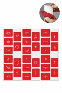 Ai̇rbrush Tattoo Mi̇ni̇mal Desenler 30 Adet Mi̇ni̇k Desen Geçi̇ci̇ Dövme Şablonu