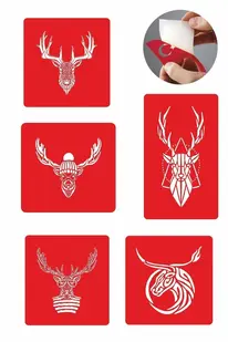 Ai̇rbrush Tattoo Geyi̇k Desenleri̇ 5 Adet Geçi̇ci̇ Dövme Kına Şablonu