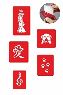 Ai̇rbrush Tattoo Uzak Doğu Modelleri̇ 5 Adet Geçi̇ci̇ Dövme Kına Şablonu
