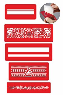 Ai̇rbrush Tattoo Kol Bantları Kabi̇le Moti̇fleri̇ 5 Adet Geçi̇ci̇ Dövme Kına Şablonu