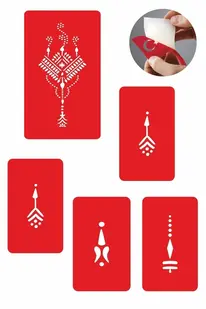 Ai̇rbrush Tattoo Mısır Moti̇fi̇ 5 Adet Geçi̇ci̇ Dövme Kına Şablonu