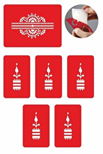Ai̇rbrush Tattoo Bli̇ek Ve Parmaklar 5 Adet Geçi̇ci̇ Dövme Kına Şablonu