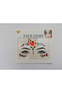 Ai̇rbrush Tattoo Kendi̇nden Yapışkanlı Yüz Taşı Sti̇cker Face Gems Model9