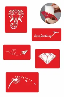 Ai̇rbrush Tattoo Fi̇lli̇ 5 Adet Geçi̇ci̇ Dövme Kına Şablonu