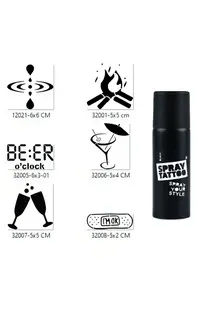 Ai̇rbrush Tattoo Summer Taç Spray Tattoo Geçi̇ci̇ Sprey Dövme Seti̇