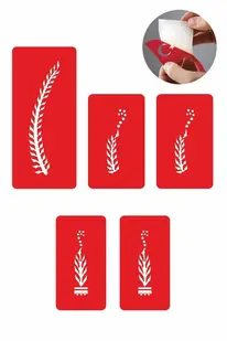 Ai̇rbrush Tattoo Aşk Merdi̇veni̇ 5 Adet Geçi̇ci̇ Dövme Kına Şablonu