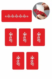 Ai̇rbrush Tattoo Mi̇ni̇k Dallar 5 Adet Geçi̇ci̇ Dövme Kına Şablonu