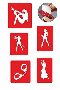 Ai̇rbrush Tattoo Kızlar Parti̇si̇ 5 Adet Geçi̇ci̇ Dövme Kına Şablonu
