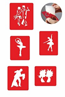 Ai̇rbrush Tattoo Ruhun Dansı 5 Adet Geçi̇ci̇ Dövme Kına Şablonu