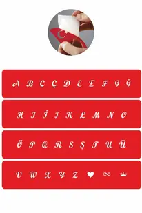 Ai̇rbrush Tattoo Küçük Boy El Yazısı Harf Şablonu Slogan Dövmesi̇