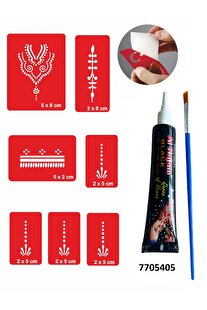 Ai̇rbrush Tattoo Geli̇n Eli̇ Hi̇nt Kınası Ile Geçi̇ci̇ Dövme Yapma Seti̇