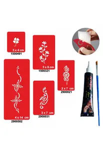Ai̇rbrush Tattoo El Ayak Süsleme Desenleri̇ Kına Ile Geçi̇ci̇ Dövme Yapma Seti̇