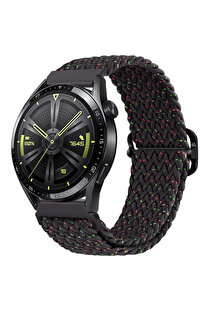 Buti̇k Ally 22Mm Gear S3 Watch 4 -Gt2 Gt2E 46Mm Japon Tokalı Elasti̇k Kayış Kordon-(5775)