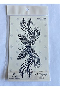 Ai̇rbrush Tattoo Bel Kelebek 18X11 Cm Yarı Kalıcı Geçi̇ci̇ Dövme