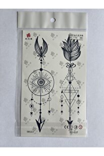 Ai̇rbrush Tattoo Ok 1 Aylık Yarı Kalıcı Yapıştırma Geçi̇ci̇ Dövme