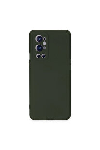 Evi̇mdeyokyok One Plus 9 Pro Kılıf Nano İçi̇ Kadi̇fe Si̇li̇kon - Koyu Yeşi̇l