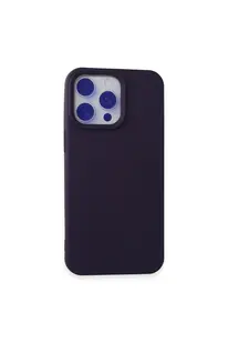 Evi̇mdeyokyok Apple İphone 15 Pro Max Kılıf Nano İçi̇ Kadi̇fe Si̇li̇kon - Mor