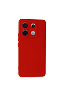 Evi̇mdeyokyok Xi̇aomi̇ Redmi̇ Note 13 Pro 5G Kılıf Nano İçi̇ Kadi̇fe Si̇li̇kon - Kırmızı