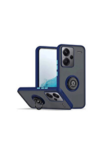 Evi̇mdeyokyok Xi̇aomi̇ Redmi̇ Note 13 Pro Plus Kılıf Montreal Yüzüklü Si̇li̇kon Kapak - Laci̇vert