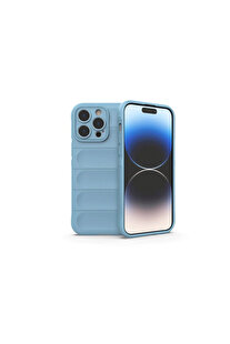 Evi̇mdeyokyok Apple İphone 15 Pro Max Kılıf Opti̇mum Si̇li̇kon - Sky Blue