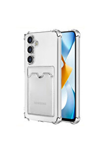 Evi̇mdeyokyok Samsung Galaxy S24 Plus Kılıf Kart Şeffaf Si̇li̇kon - Şeffaf
