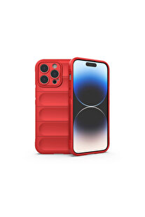 Evimdeyokyok Apple İphone 14 Pro Kılıf Optimum Silikon - Kırmızı