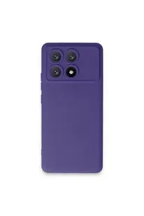 Evi̇mdeyokyok Xi̇aomi̇ Poco X6 Pro Kılıf Nano İçi̇ Kadi̇fe Si̇li̇kon - Mor