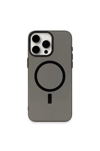 Evi̇mdeyokyok Apple İphone 15 Pro Kılıf Anka Pc Magneti̇csafe Sert Metal Kapak - Si̇yah
