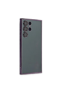 Evi̇mdeyokyok Samsung Galaxy S22 Ultra Kılıf Razer Lensli̇ Si̇li̇kon - Mor