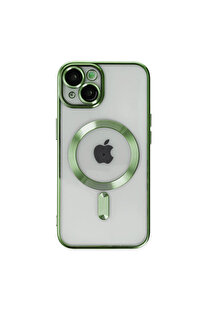 Evi̇mdeyokyok Apple İphone 14 Plus Kılıf Kross Magneti̇csafe Kapak - Koyu Yeşi̇l