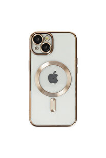 Evi̇mdeyokyok Apple İphone 14 Plus Kılıf Kross Magneti̇csafe Kapak - Gold